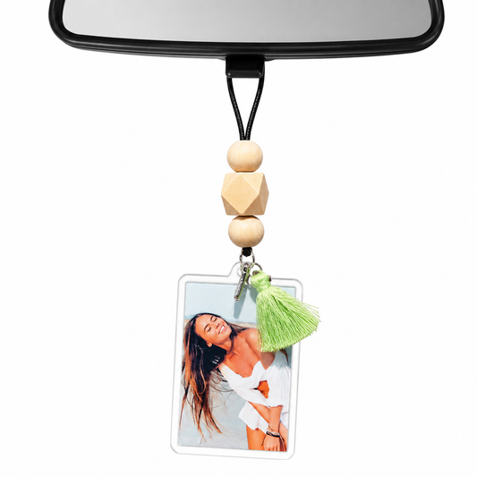 Personalized Car Rearview Picture Hanger Full Photo